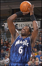 Ewing With His Patened Fadeaway Jumper