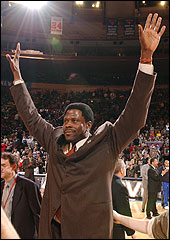 Ewing Waves To The Crowd
